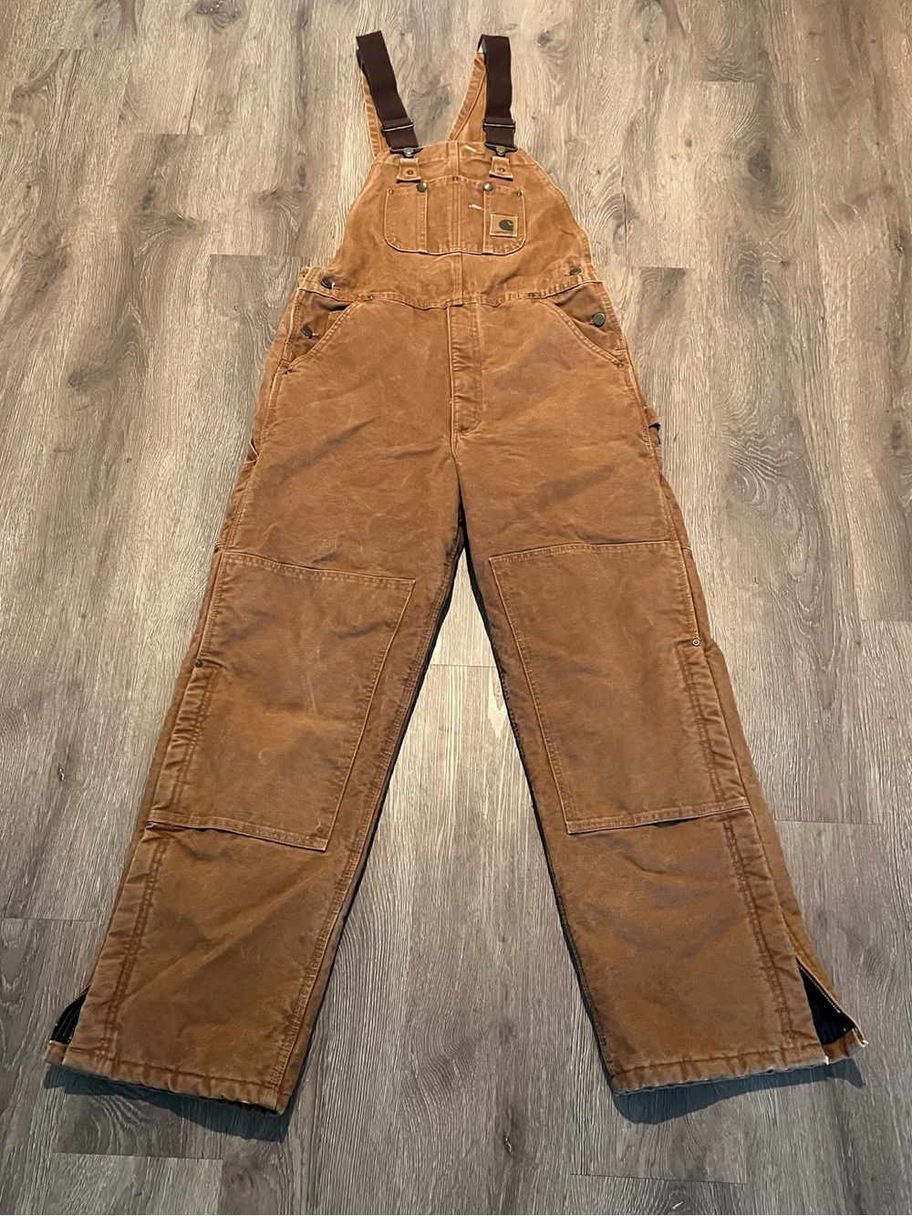Carhartt Men’s Brown Corduroy Bib Overalls